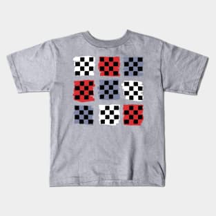 Checkerboard Scribble Kids T-Shirt